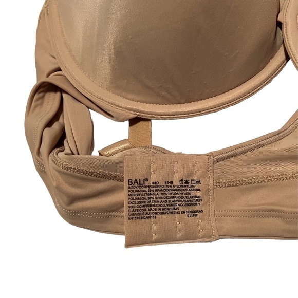 BALI ONE SMOOTH U SIDE SMOOTHING BRA 44D NEW STYLE 6548 - Picture 3 of 6